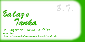 balazs tanka business card